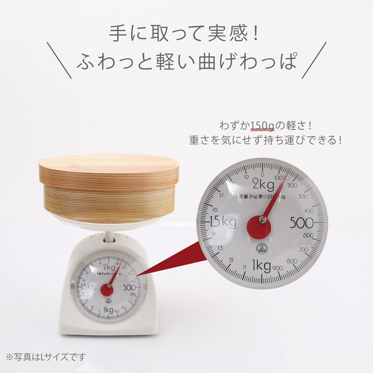 日本製　電子レンジと食洗器が使える　曲げわっぱお弁当箱